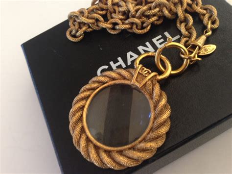 Chanel Gold 'CC' Loupe Necklace 